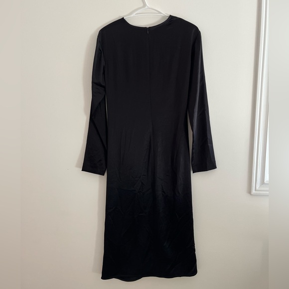 New Helmut Lang Silky Black Midi Dress | NWOT - Picture 5 of 5